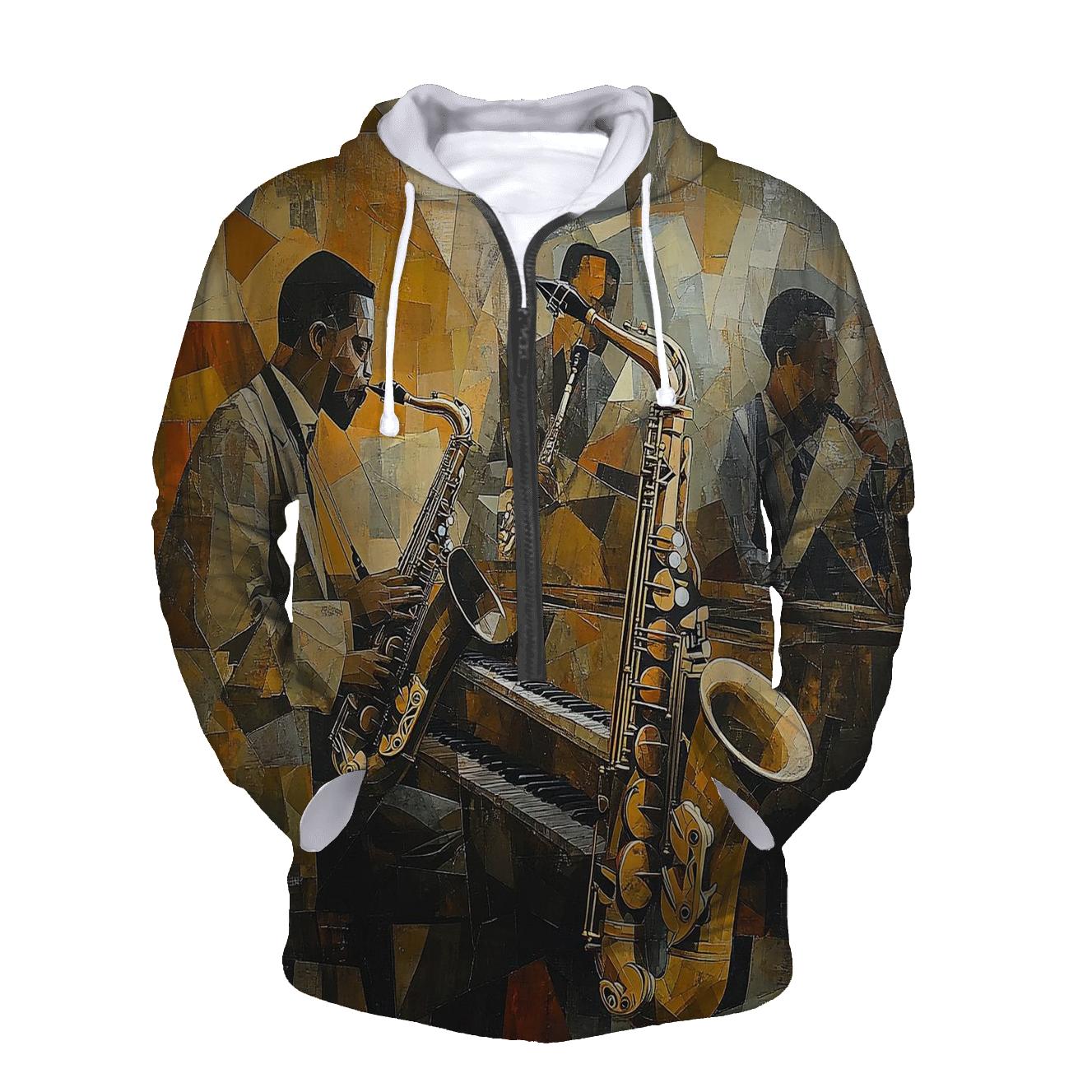 Picasso Inspired Abstract Musicians heavyweight hoodies