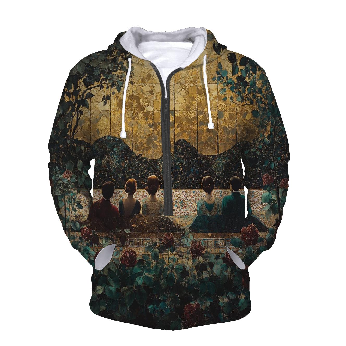 Klimt Inspired Golden Garden heavyweight hoodies