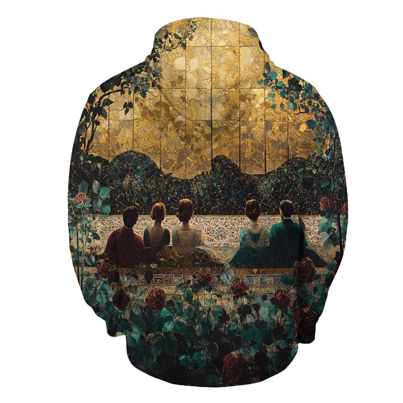 Klimt Inspired Golden Garden heavyweight hoodies