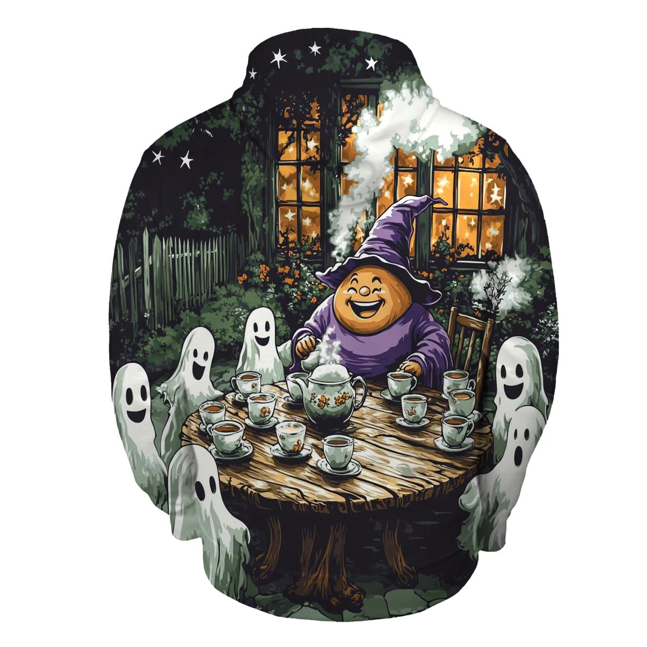 Cackling Witch Tea Party With Spooky Charm heavyweight hoodies
