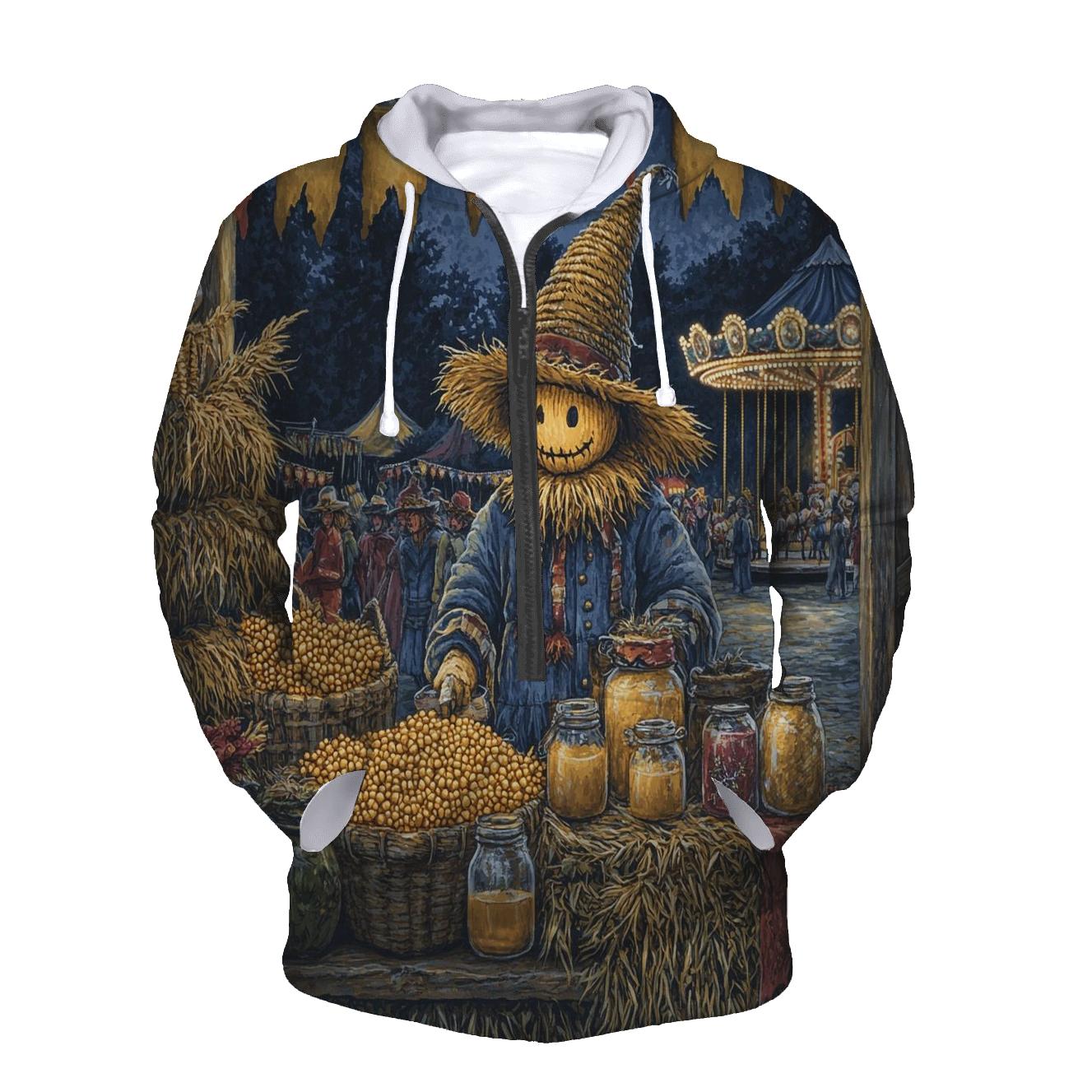 Harvest Scarecrow Market Spooky pullover hoodies