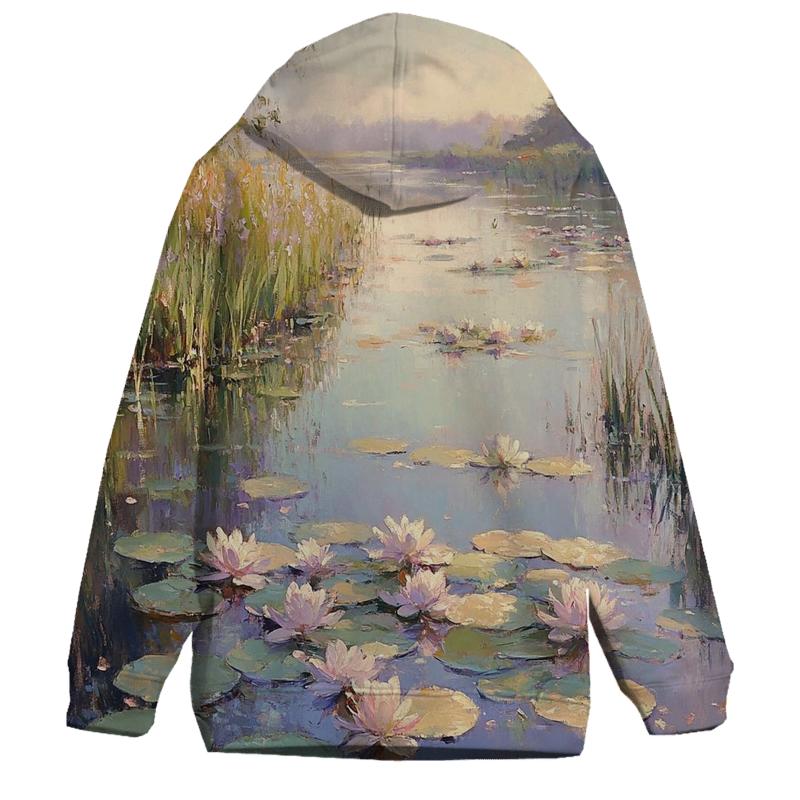 Monet Inspired Water Lilies At Dawn hoodie styles