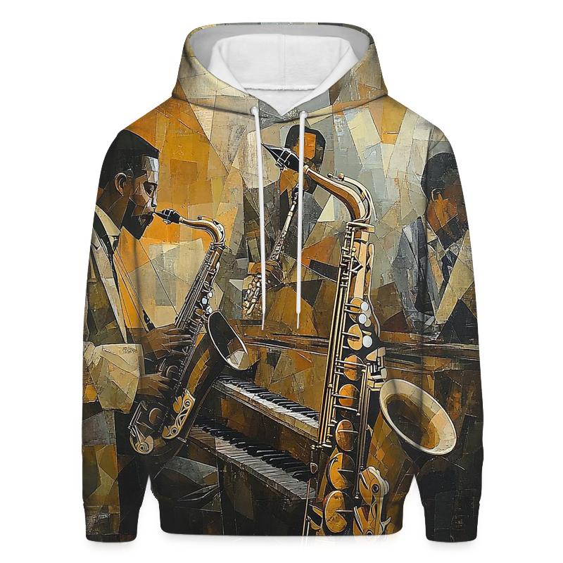 Picasso Inspired Abstract Musicians lightweight hoodies