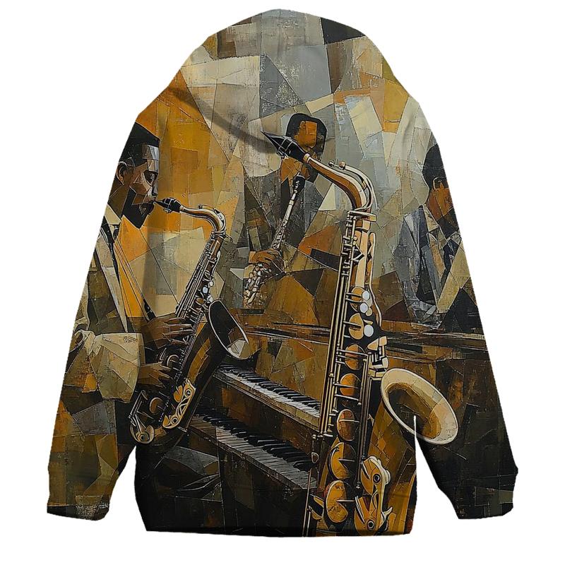 Picasso Inspired Abstract Musicians lightweight hoodies