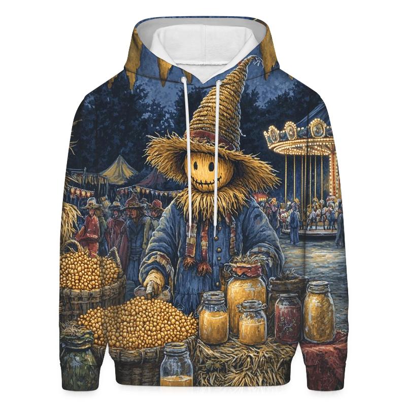 Harvest Scarecrow Market Spooky zip-up hoodies