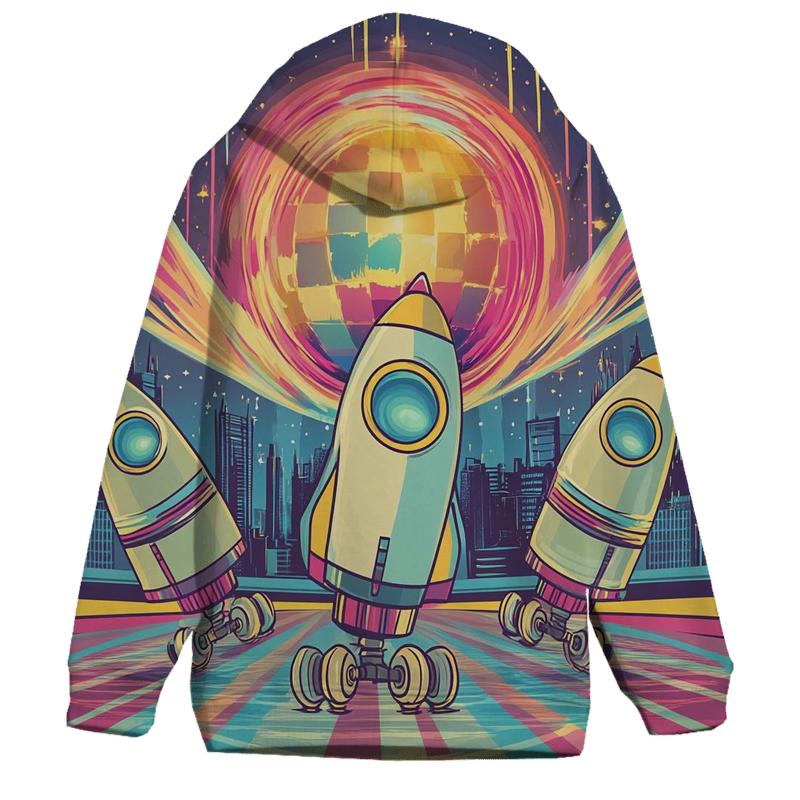 Retro Rocket Roller Rink custom hoodies