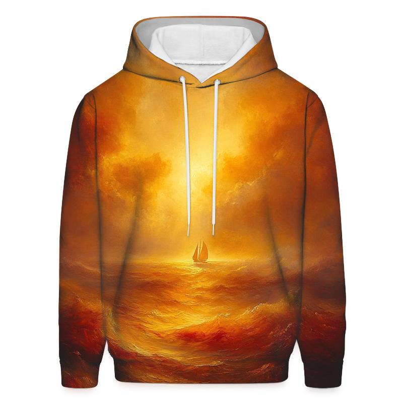 Turner Inspired Stormy Seascape lightweight hoodies