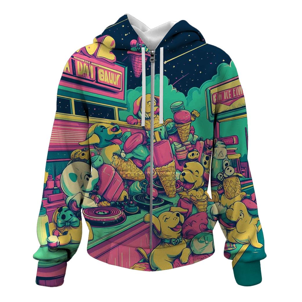 Neon Diner Dogpile heavyweight hoodies