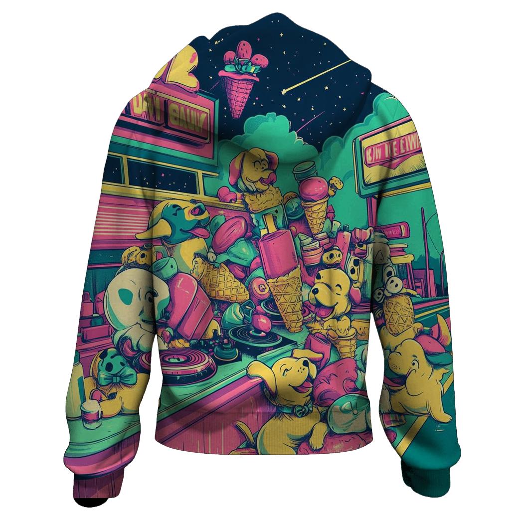 Neon Diner Dogpile heavyweight hoodies
