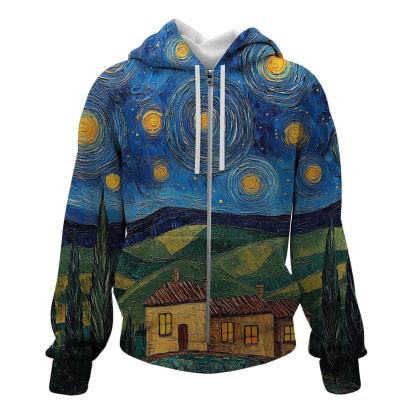 Van Gogh Inspired Starry Countryside heavyweight hoodies
