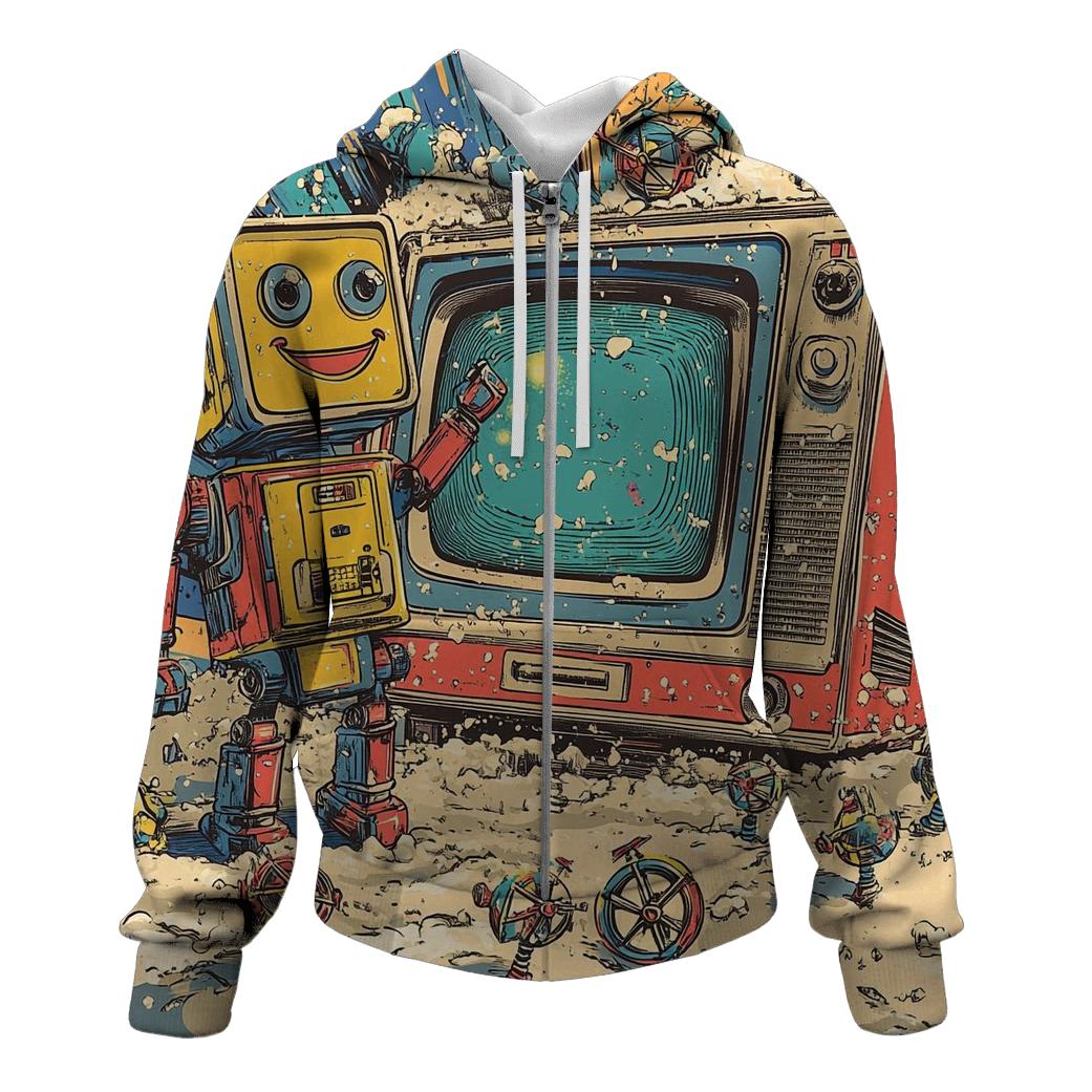 TV Time-Loop Toybots embroidered hoodies