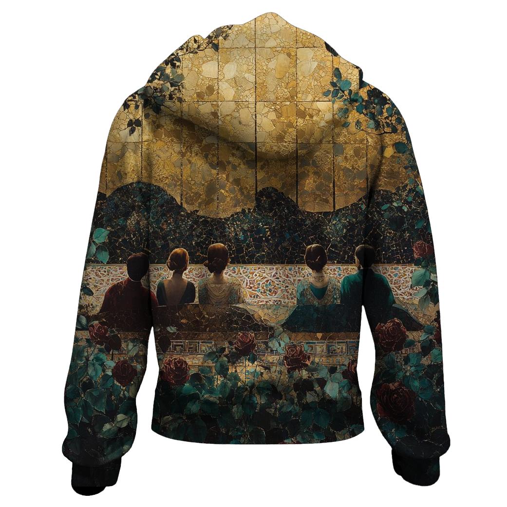 Klimt Inspired Golden Garden premium hoodies