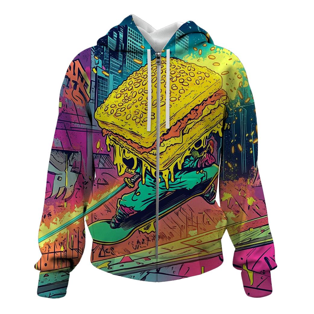 Skatepark Samurai Sandwiches printed hoodies