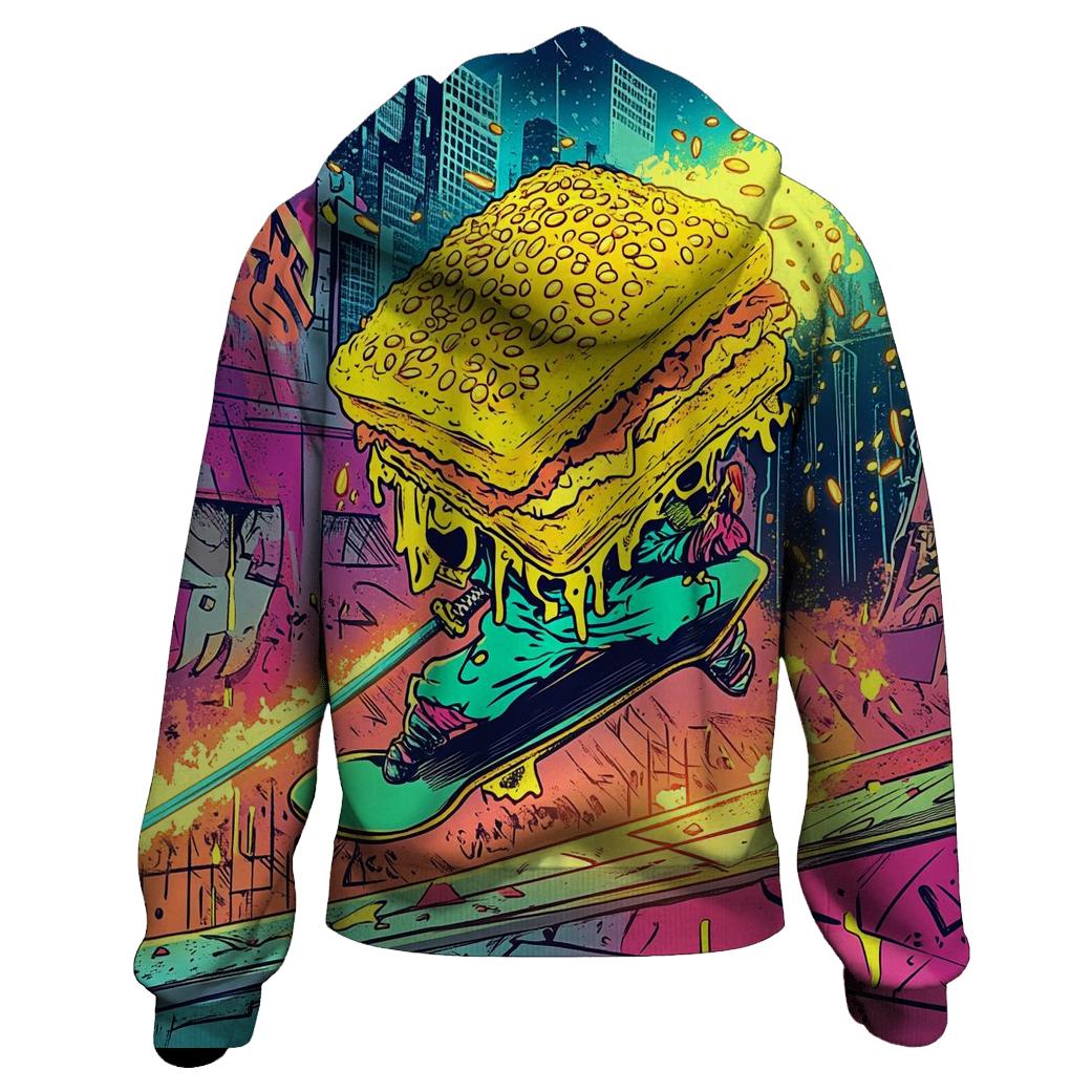 Skatepark Samurai Sandwiches printed hoodies