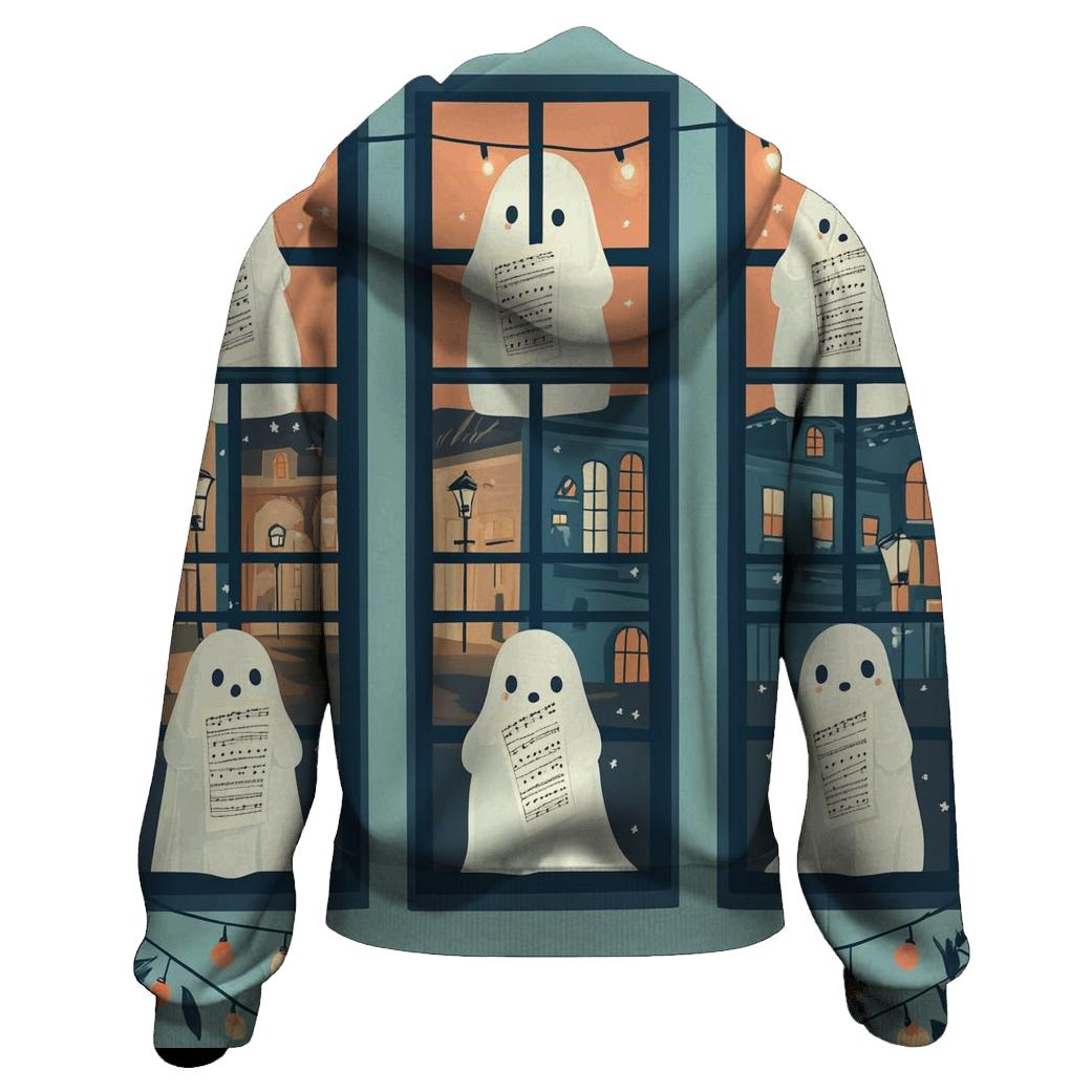 Ghostly Window Choir Halloween hoodie designs