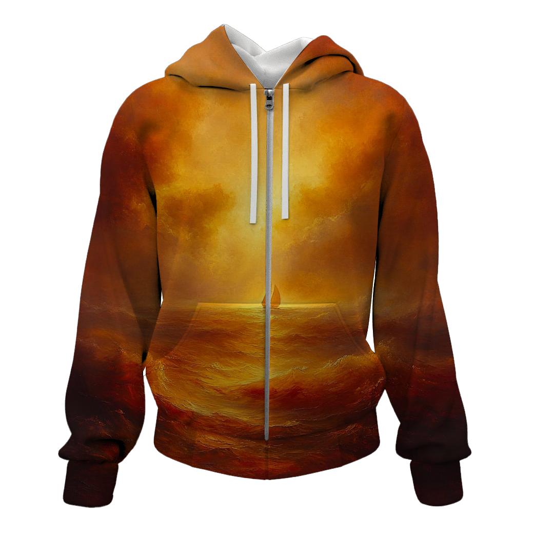 Turner Inspired Stormy Seascape lightweight hoodies