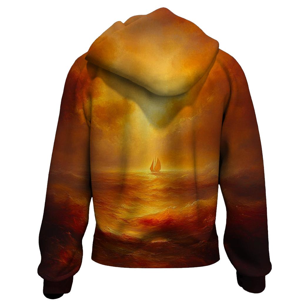 Turner Inspired Stormy Seascape lightweight hoodies