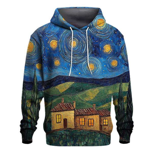 Van Gogh Inspired Starry Countryside premium hoodies