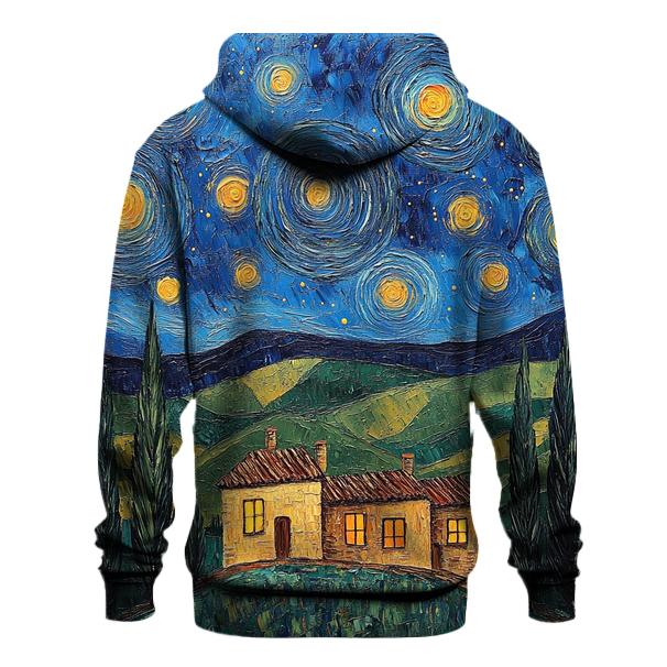 Van Gogh Inspired Starry Countryside premium hoodies