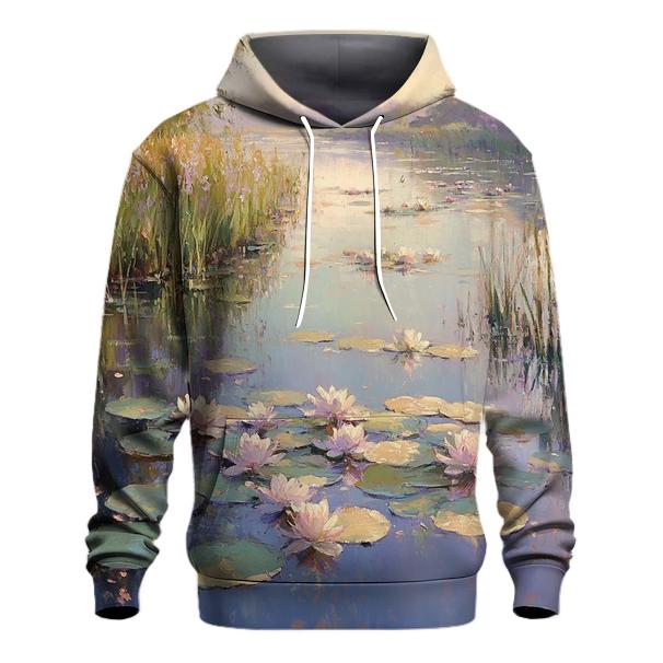 Monet Inspired Water Lilies At Dawn heavyweight hoodies