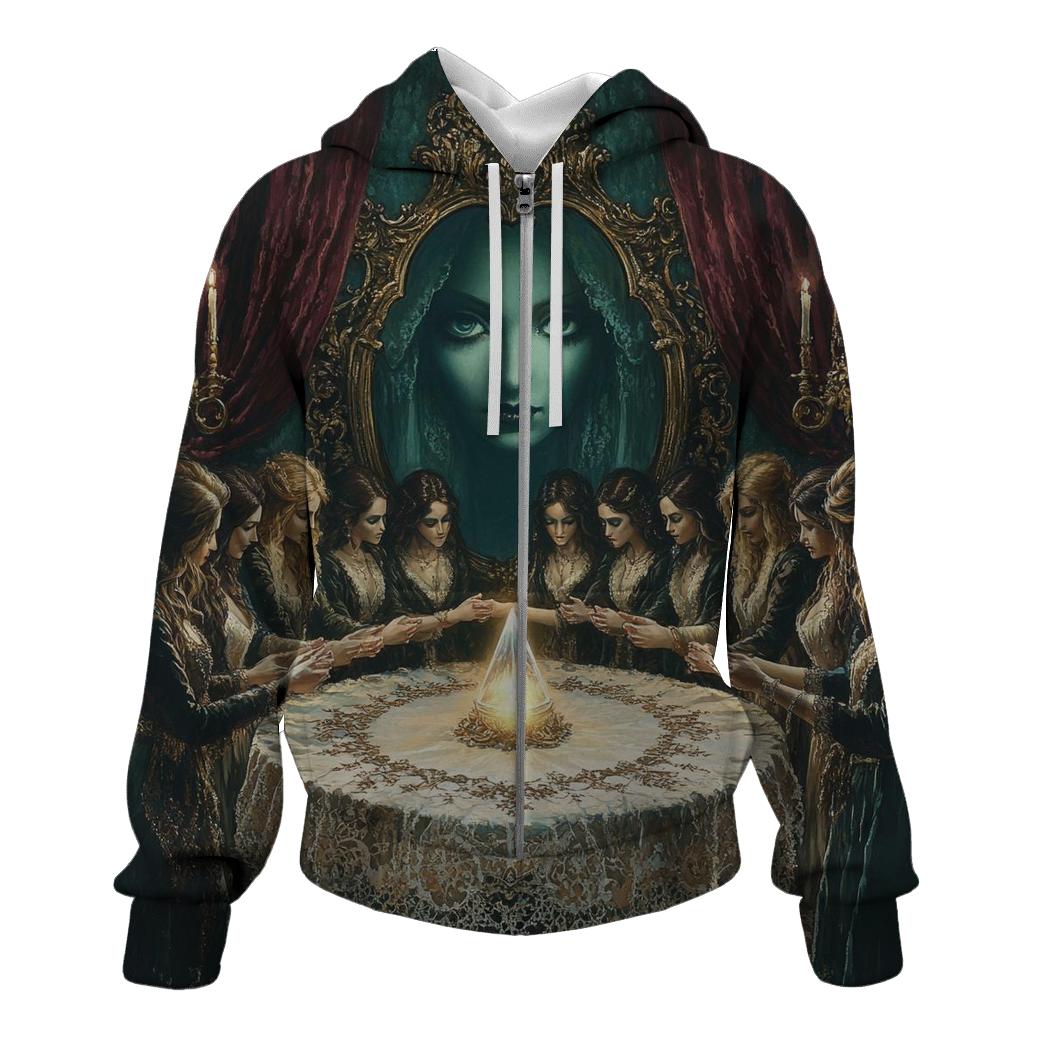 Victorian Séance In Spooky Parlor heavyweight hoodies
