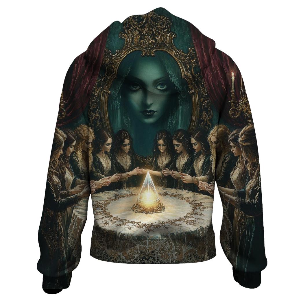 Victorian Séance In Spooky Parlor heavyweight hoodies