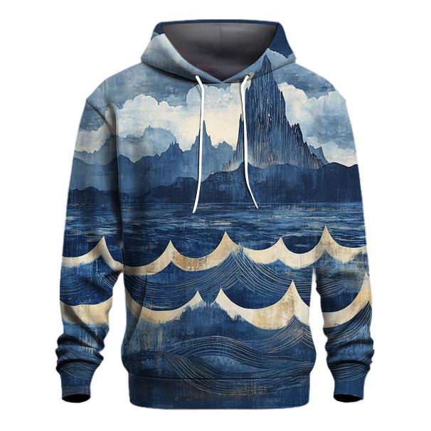 Hokusai Inspired Mountain Storm hoodie designs