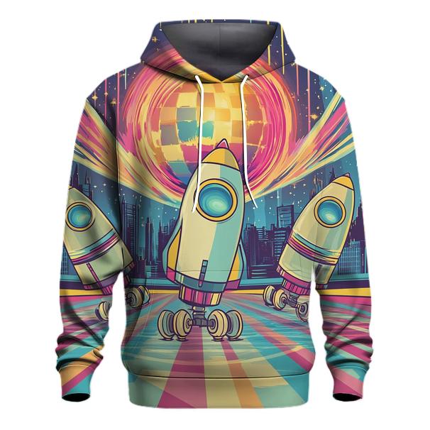 Retro Rocket Roller Rink lightweight hoodies