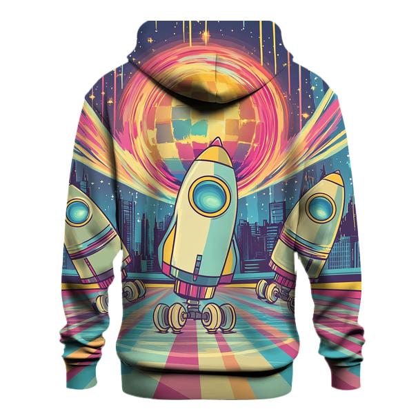 Retro Rocket Roller Rink lightweight hoodies