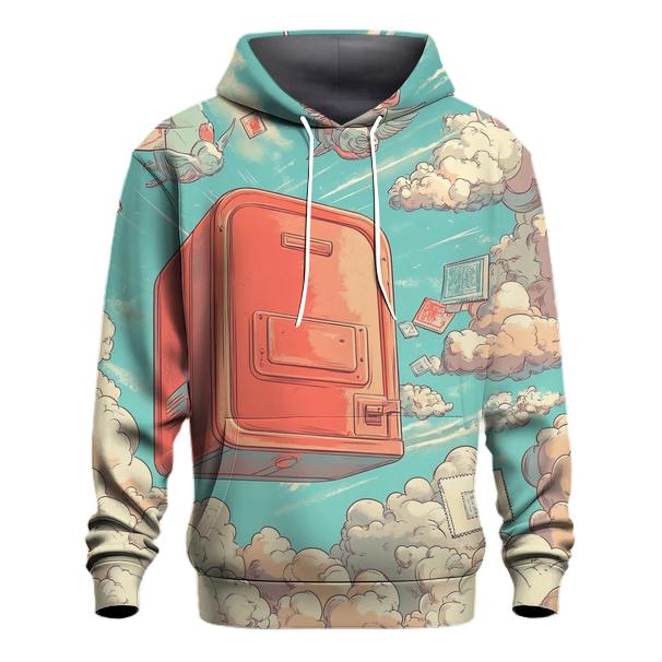 Cloudtop Mailbox Mayhem graphic hoodies