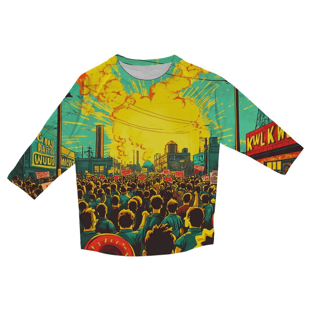 Springfield Sunset Riot trendy 3/4 sleeve tops