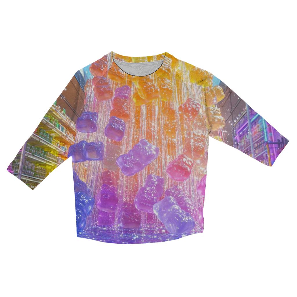 Gummy Galaxy Cascade trendy 3/4 sleeve tops