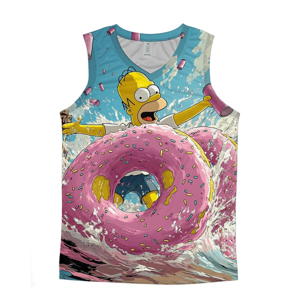 Donutocalypse Drive cotton sleeveless tops