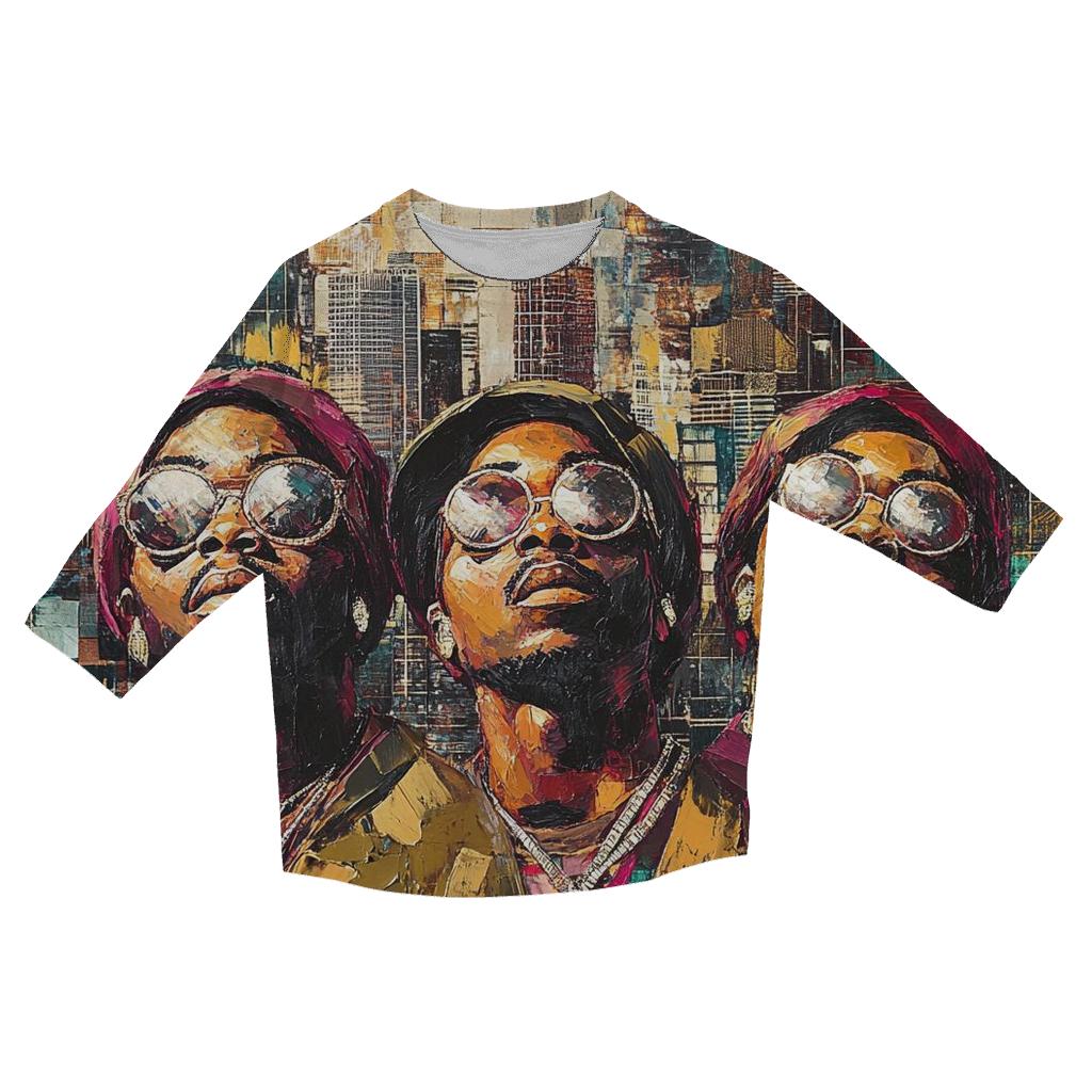 Tribe Jazz Canvas stylish quarter sleeve tops