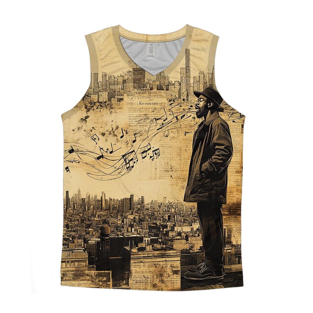 Nas Street Sermon graphic print tank tops