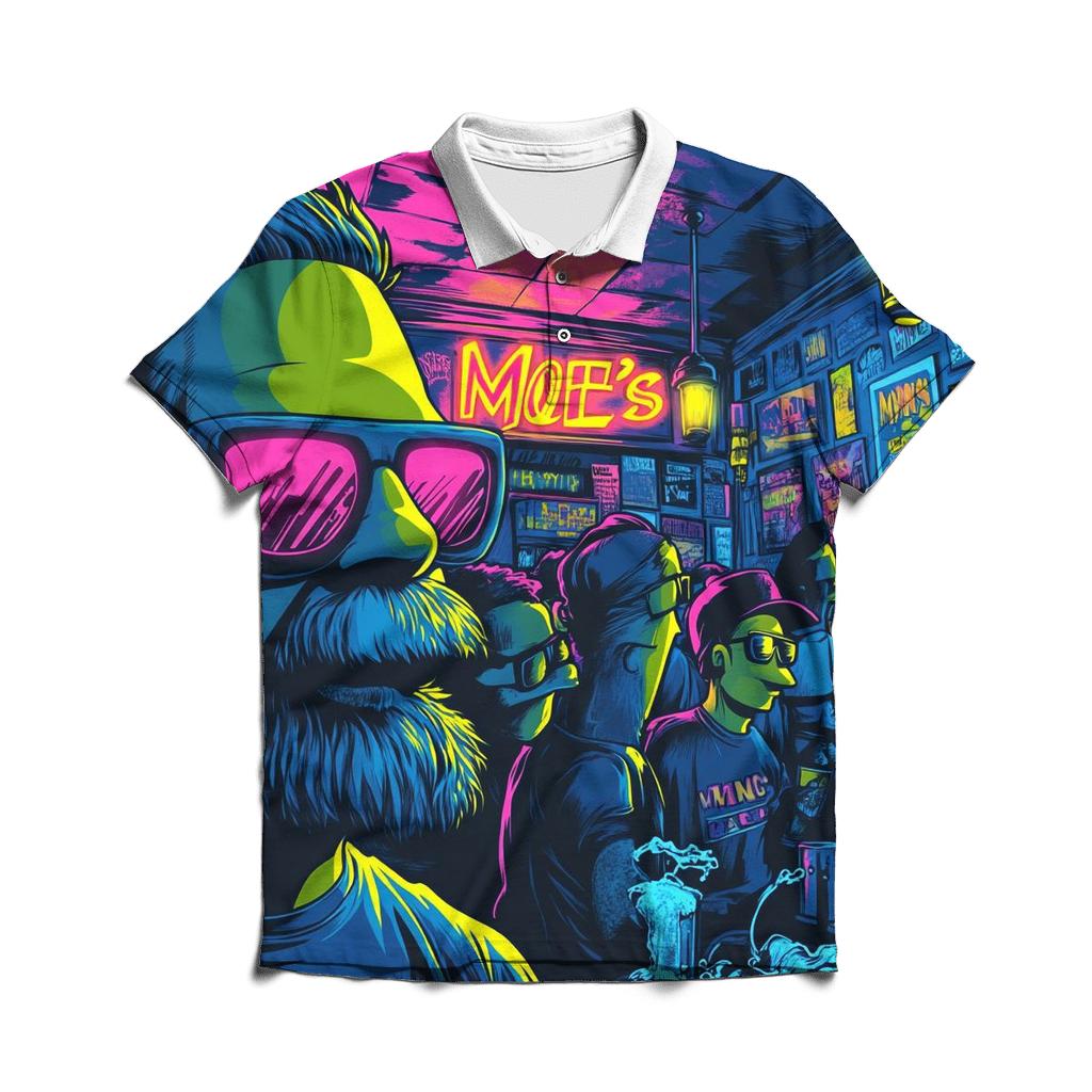 Moes Neon Nightmares classic pique polos
