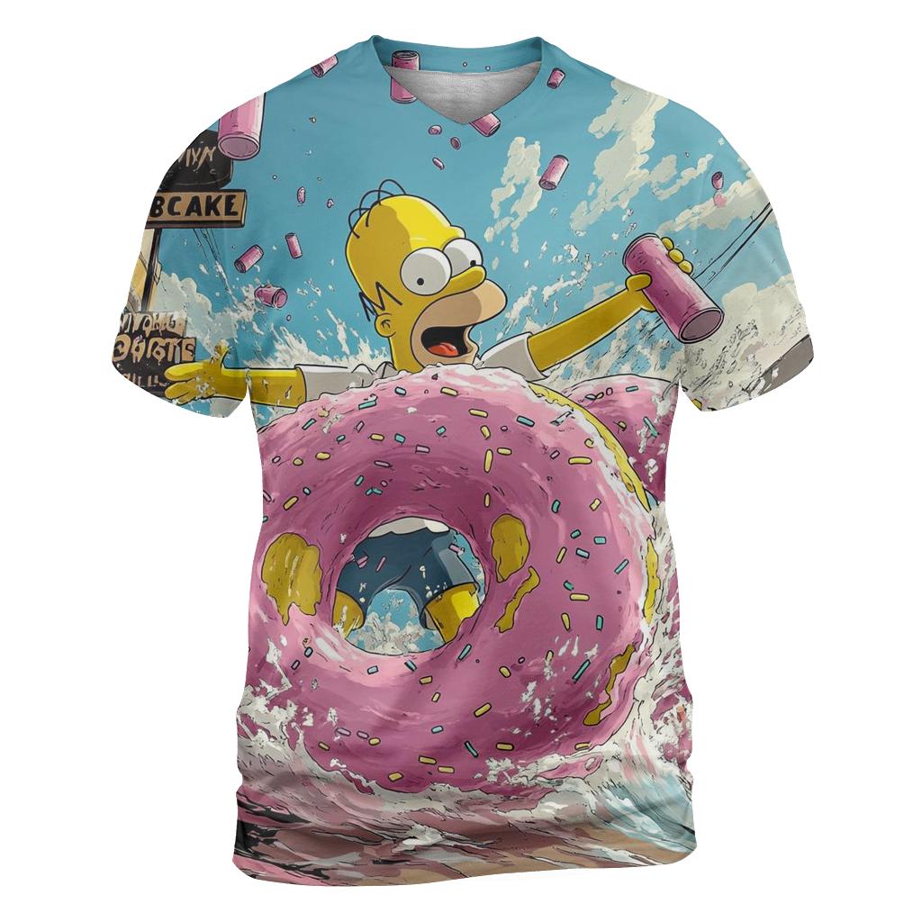 Donutocalypse Drive creative print fashion shirts