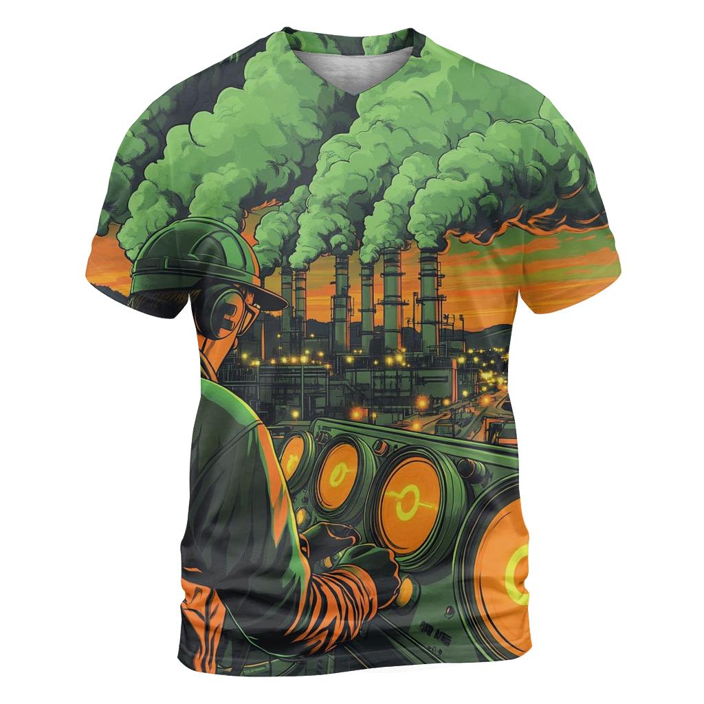 Nuclear Night Shift statement graphic shirts
