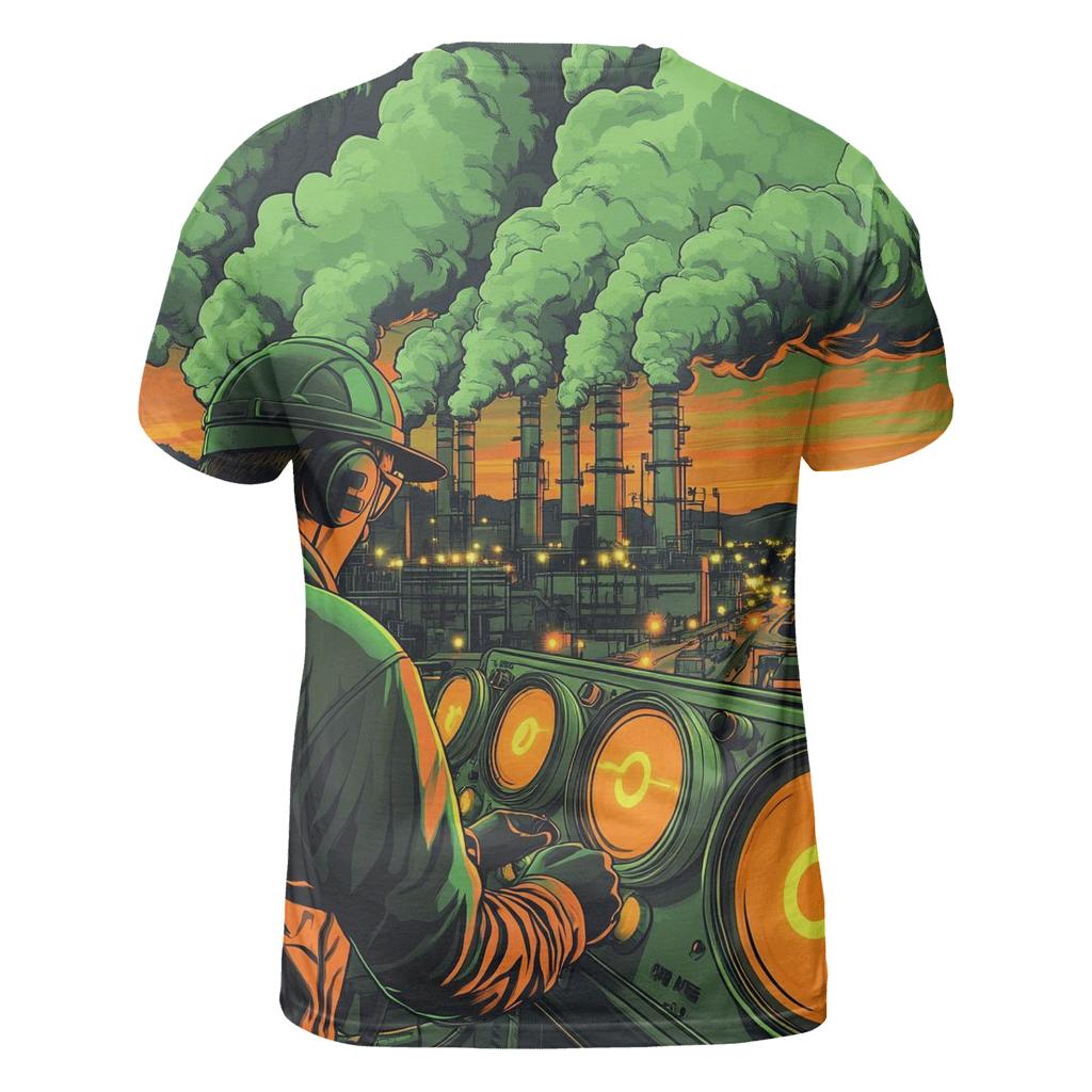 Nuclear Night Shift statement graphic shirts