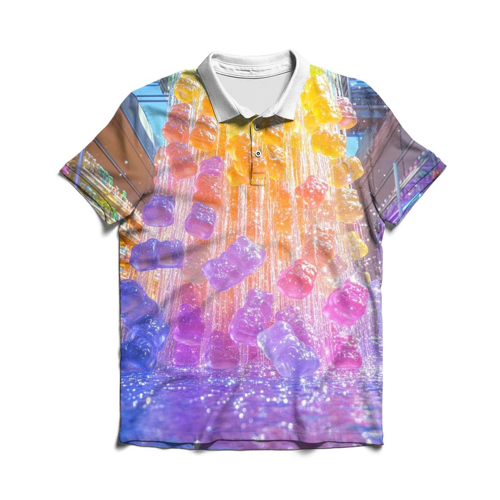 Gummy Galaxy Cascade casual sports polo shirts