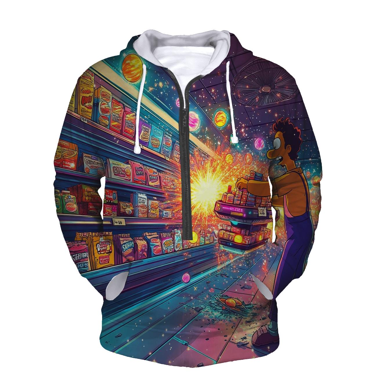 Kwik-E-Mart Cosmic Aisle custom hoodies