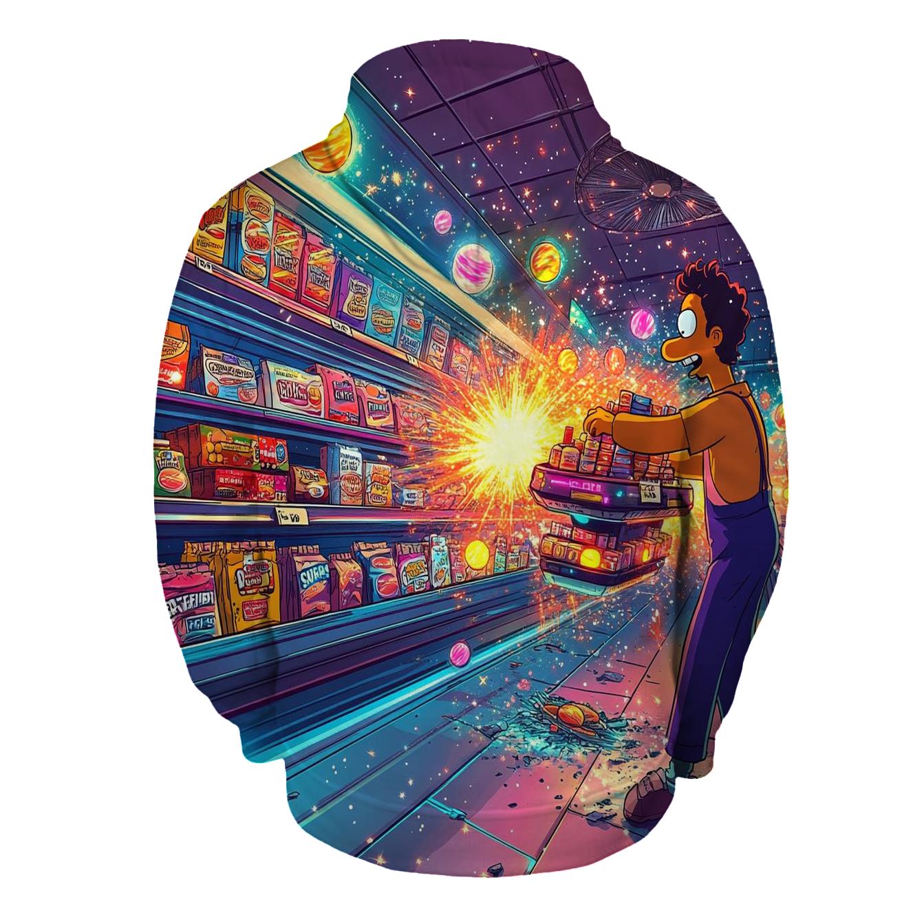 Kwik-E-Mart Cosmic Aisle custom hoodies