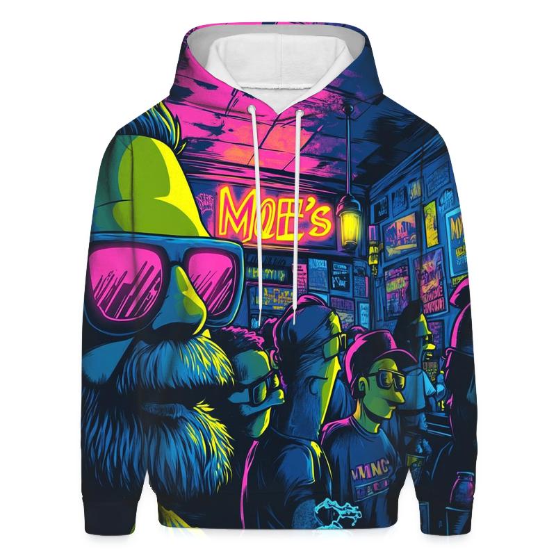 Moes Neon Nightmares zip-up hoodies