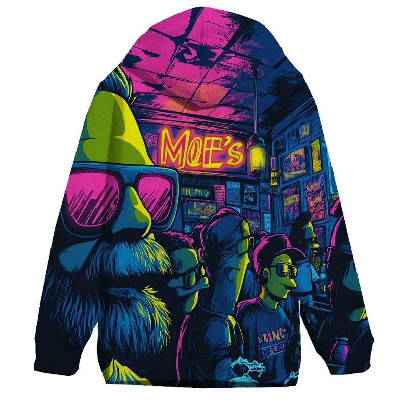Moes Neon Nightmares zip-up hoodies
