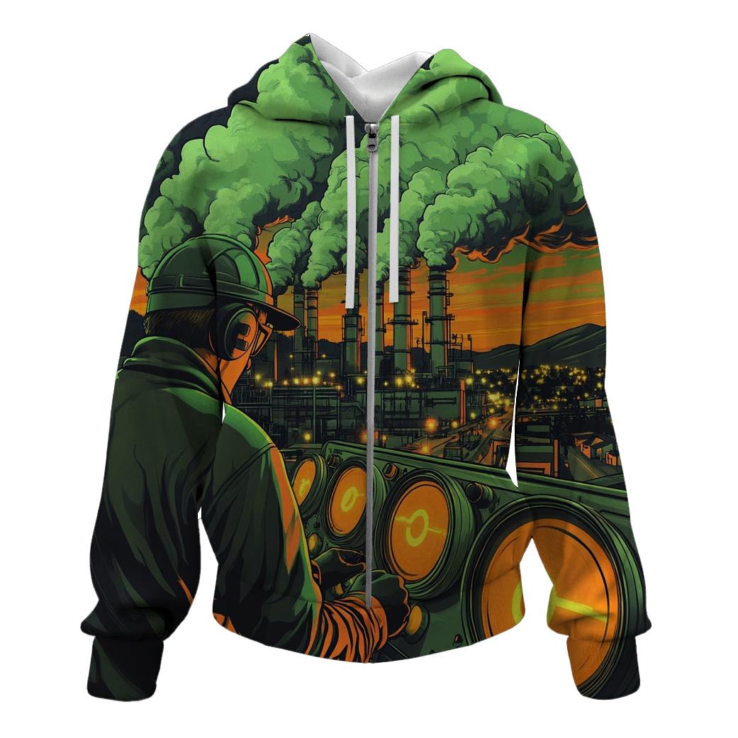 Nuclear Night Shift printed hoodies