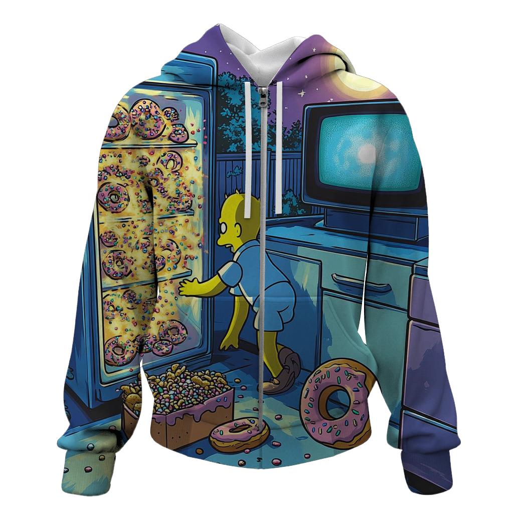 Homers Midnight Snack Heist embroidered hoodies