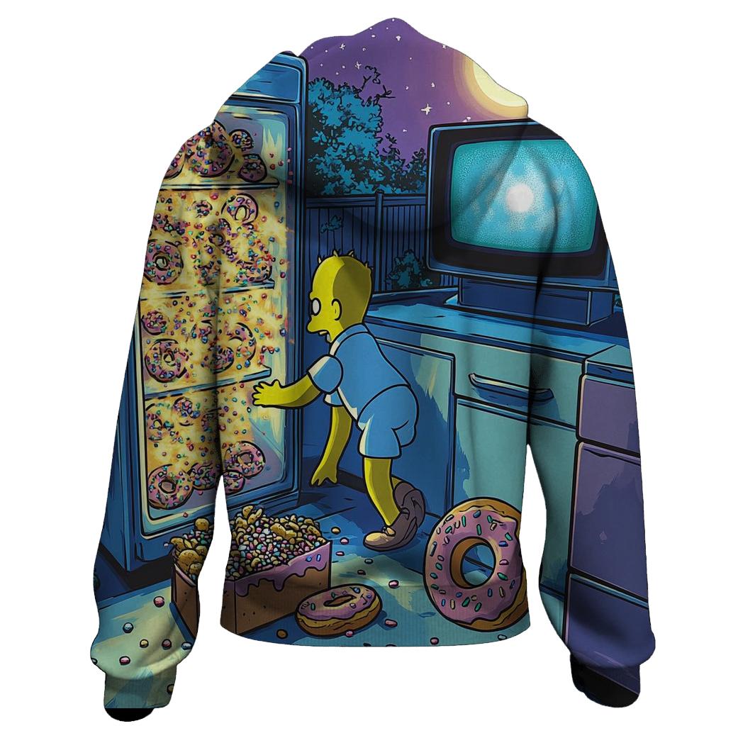 Homers Midnight Snack Heist embroidered hoodies
