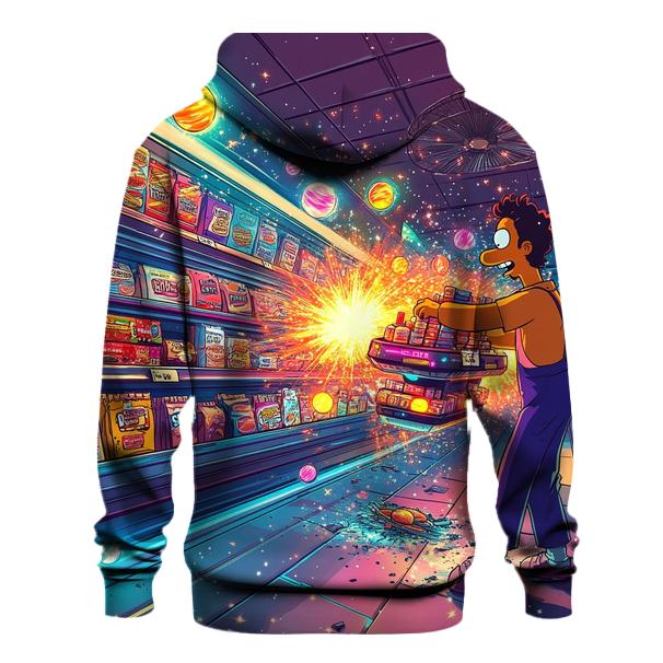 Kwik-E-Mart Cosmic Aisle embroidered hoodies
