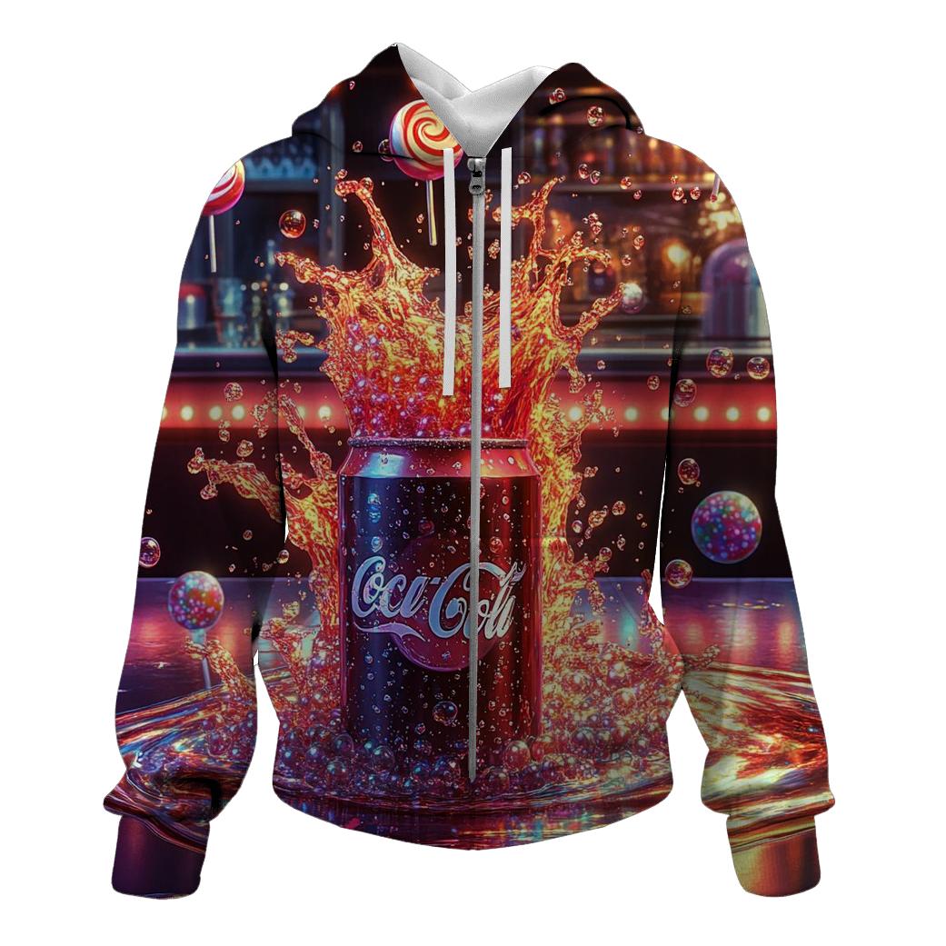 Neon Soda Pop Explosion lightweight hoodies