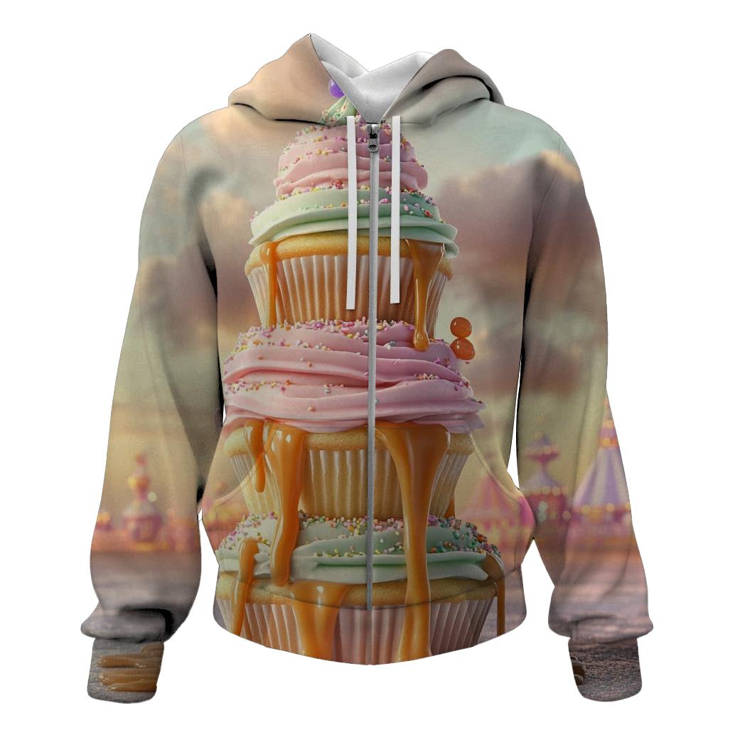 Cupcake Tower At Dawn graphic hoodies